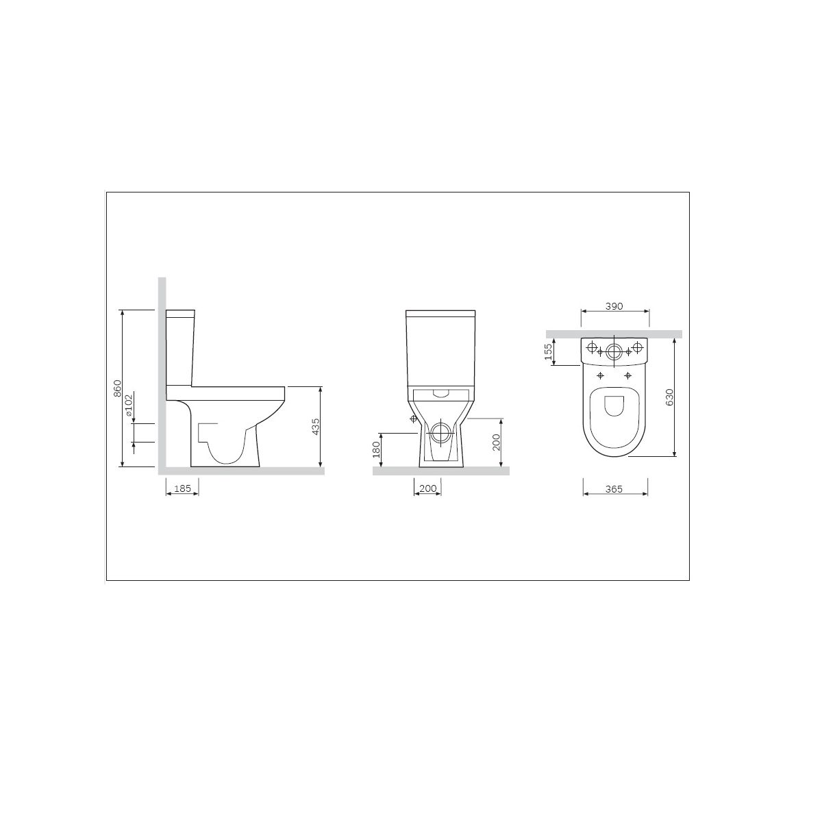 C708600WH Spirit V2.0 унитаз-компакт FlashClean без сиденья