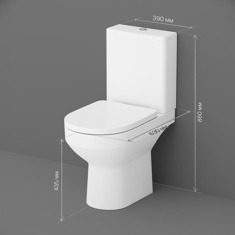 Напольный унитаз AM.PM Spirit V2.0 C708600WH FlaschClean без сиденья