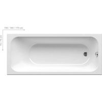 Акриловая ванна Ravak Chrome Slim C721300000 150х70 белая — 1