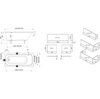 Акриловая ванна Ravak Chrome Slim C721300000 150х70 белая — 6