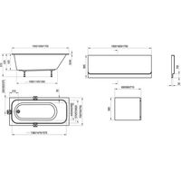 Акриловая ванна Ravak Chrome C731000000 160х70 белая — 8