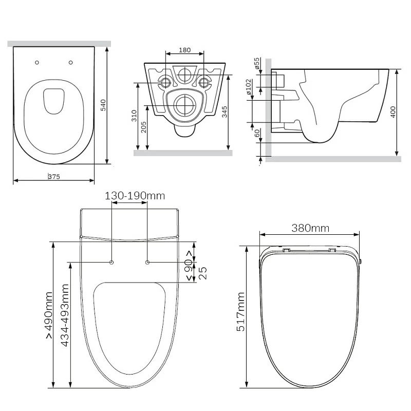 Умный унитаз AM.PM Func C8F1702SC с интегрированным электронным биде