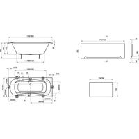 Акриловая ванна Ravak Campanula II CA21000000 170×75 белая — 4