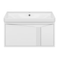 Тумба под раковину Brevita Cascade 80 подвесная / CAS-09080-011Я белая — 3
