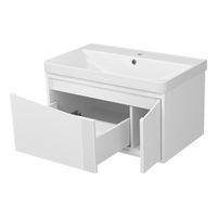 Тумба под раковину Brevita Cascade 80 подвесная / CAS-09080-011Я белая — 5