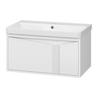 Тумба под раковину Brevita Cascade 80 подвесная / CAS-09080-011Я белая — 1