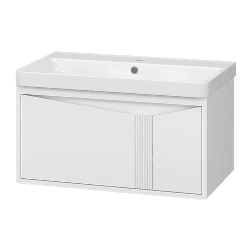 Тумба под раковину Brevita Cascade 80 подвесная / CAS-09080-011Я белая
