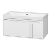 Тумба под раковину Brevita Cascade 90 подвесная / CAS-09090-011Я белая — 1