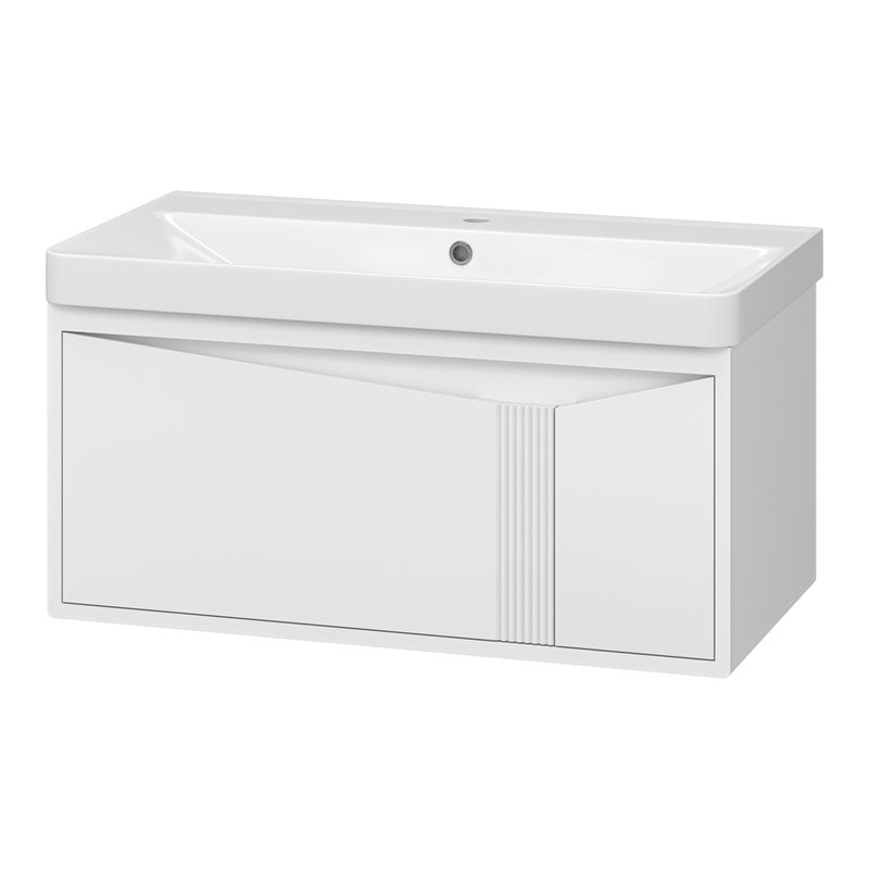 Тумба под раковину Brevita Cascade 90 подвесная / CAS-09090-011Я белая