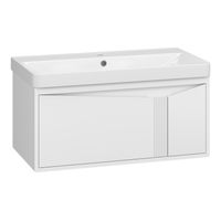 Тумба под раковину Brevita Cascade 90 подвесная / CAS-09090-011Я белая — 2