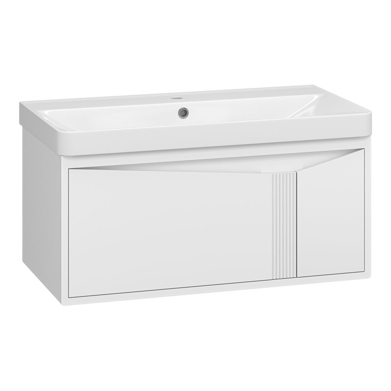 Тумба под раковину Brevita Cascade 90 подвесная / CAS-09090-011Я белая