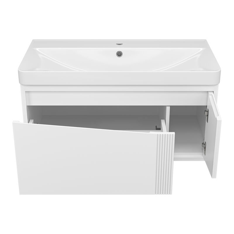 Тумба под раковину Brevita Cascade 90 подвесная / CAS-09090-011Я белая