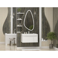 Тумба под раковину Brevita Cascade 90 подвесная / CAS-09090-011Я белая — 7