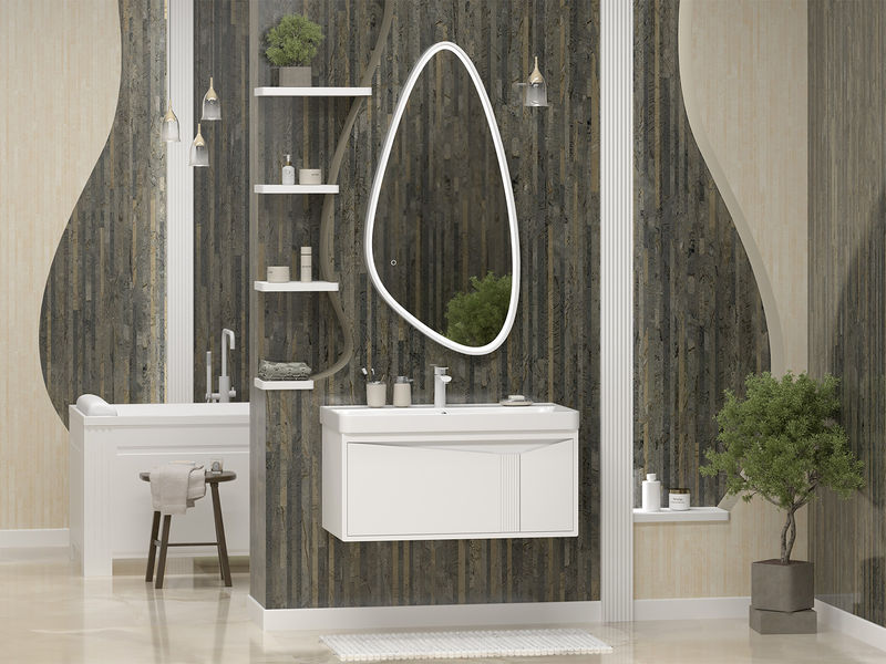 CASCADE - 90 Тумба подвесная с 1 ящ., белая матовая эмаль