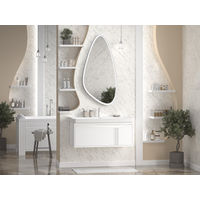 Тумба под раковину Brevita Cascade 100 подвесная с 2 ящ. /CAS-09100-011Я белая матовая эмаль — 7