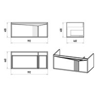 Тумба под раковину Brevita Cascade 100 подвесная с 2 ящ. /CAS-09100-011Я белая матовая эмаль — 8