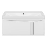 Тумба под раковину Brevita Cascade 100 подвесная с 2 ящ. /CAS-09100-011Я белая матовая эмаль — 2