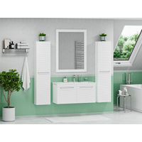 Тумба под раковину Brevita Catania 100 подвесная / CAT-01100-074П белая эмаль — 6