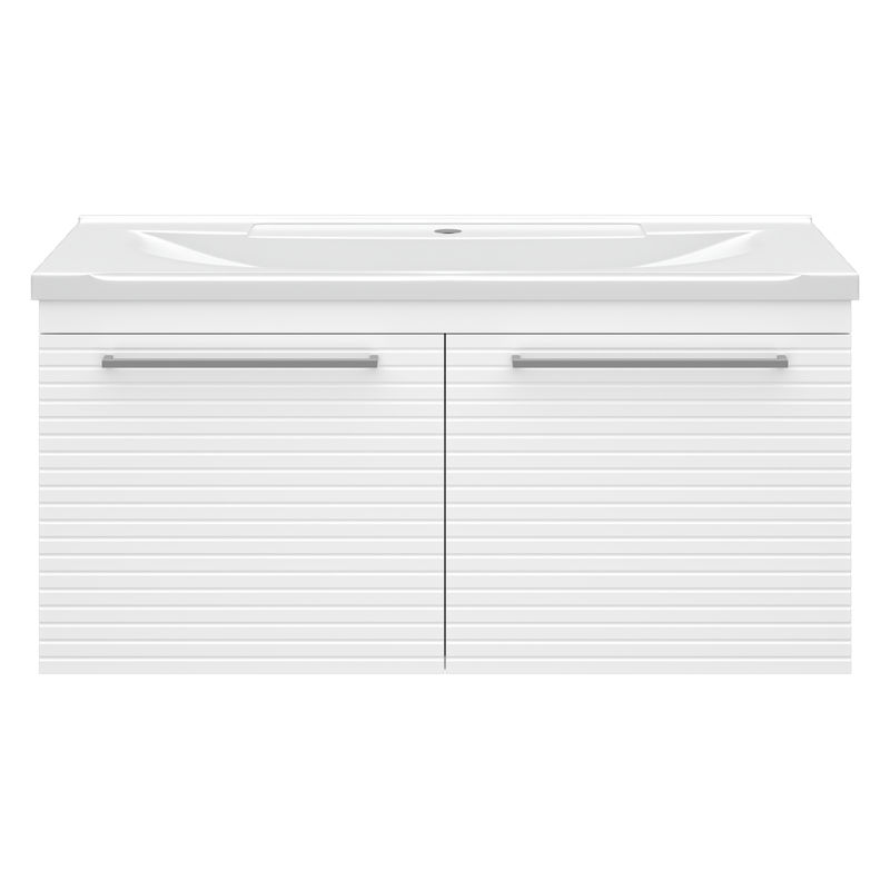 Тумба под раковину Brevita Catania 100 подвесная / CAT-01100-074П белая эмаль