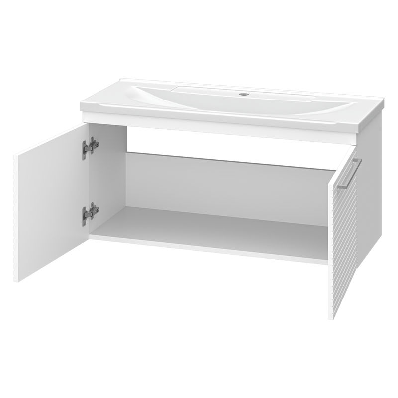 Тумба под раковину Brevita Catania 100 подвесная / CAT-01100-074П белая эмаль