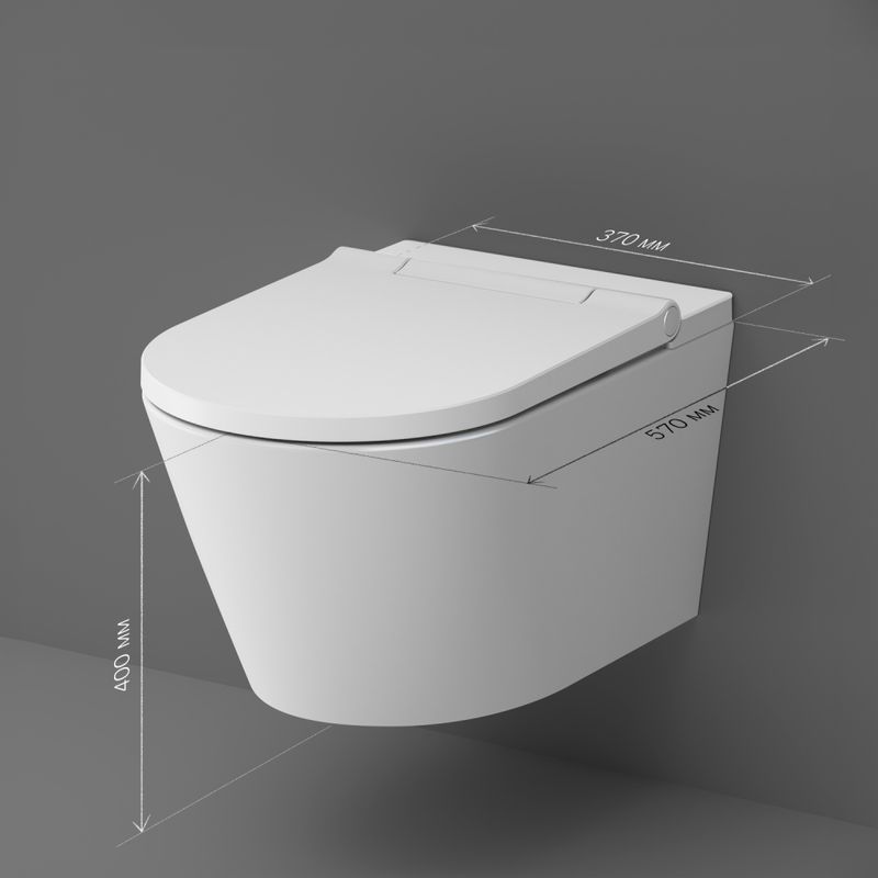 Умный унитаз подвесной AM.PM Inspire CCC501700SC с интегрированным электронным биде