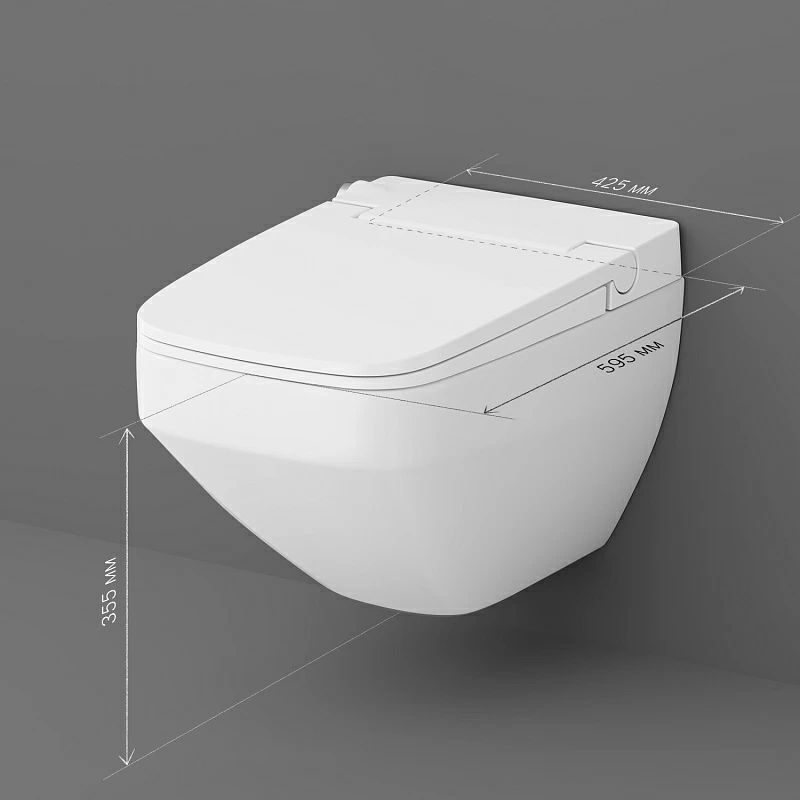 Умный унитаз подвесной AM.PM Inspire V2.0 CCC50A1700SC с интегрированным электронным биде