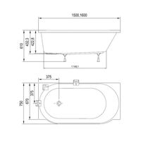 Акриловая ванна Ravak Arc CE91000000 160x75 P белая — 7