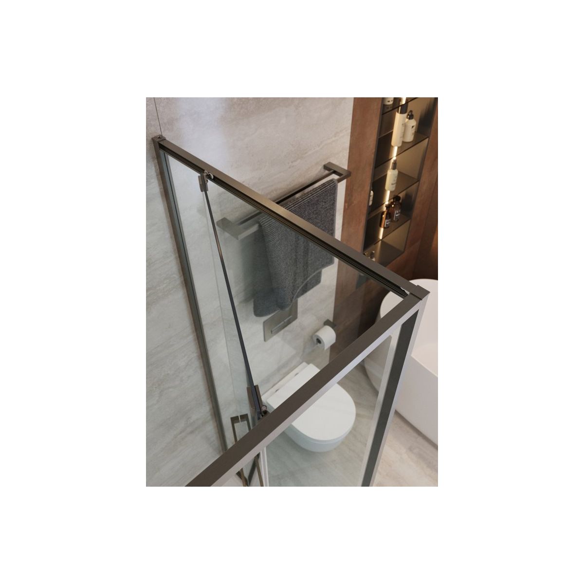 Душевой уголок CEZARES LUX-AH-FS-11-120/80-C-GM