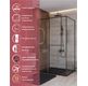 Душевой уголок CEZARES LUX-AH-FS-11-120/80-C-GM