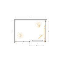 Душевой уголок CEZARES LUX-AH-FS-11-140/100-C-CR — 3