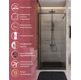 Душевая дверь CEZARES LUX-B-FS-1-100-C-GM