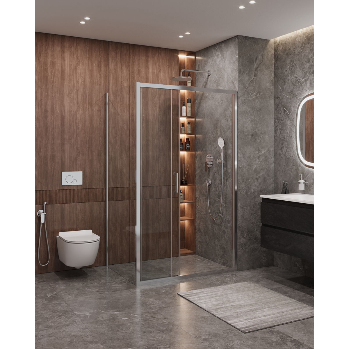 Душевой уголок CEZARES MOLVENO-AHF-31-120/80-C-CR-IV