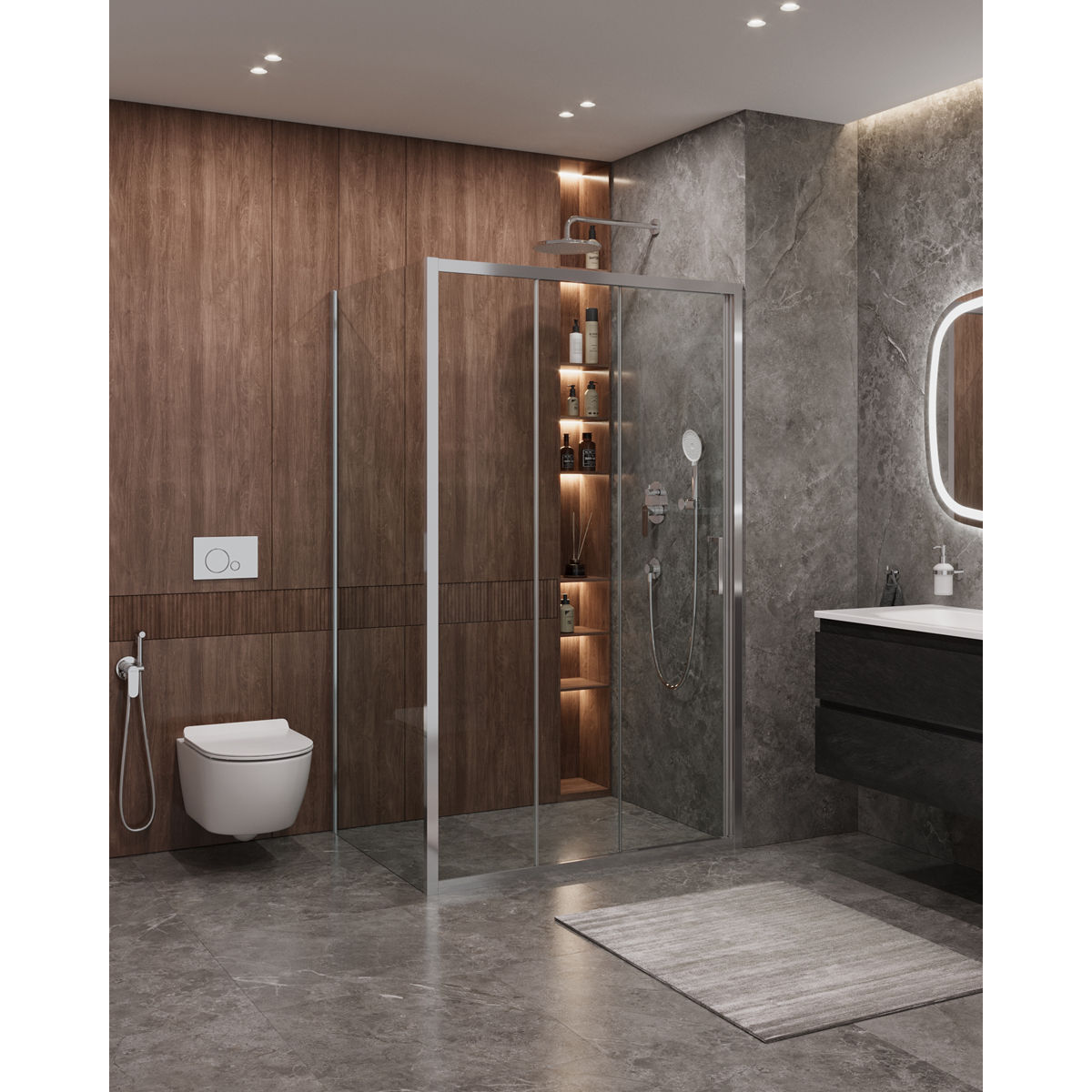 Душевой уголок CEZARES MOLVENO-AHF-31-120/80-C-CR-IV