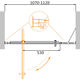 Душевая дверь CEZARES MOLVENO-BA-11-80+30-C-Cr-IV
