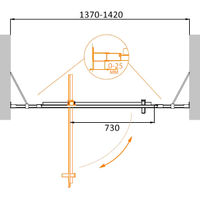 Душевая дверь CEZARES MOLVENO-BA-12-100+40-C-Cr-IV — 6