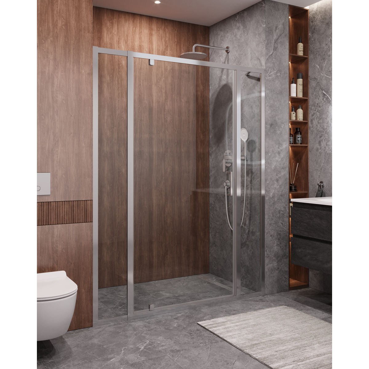 Душевая дверь CEZARES MOLVENO-BA-12-100+60-C-Cr-IV