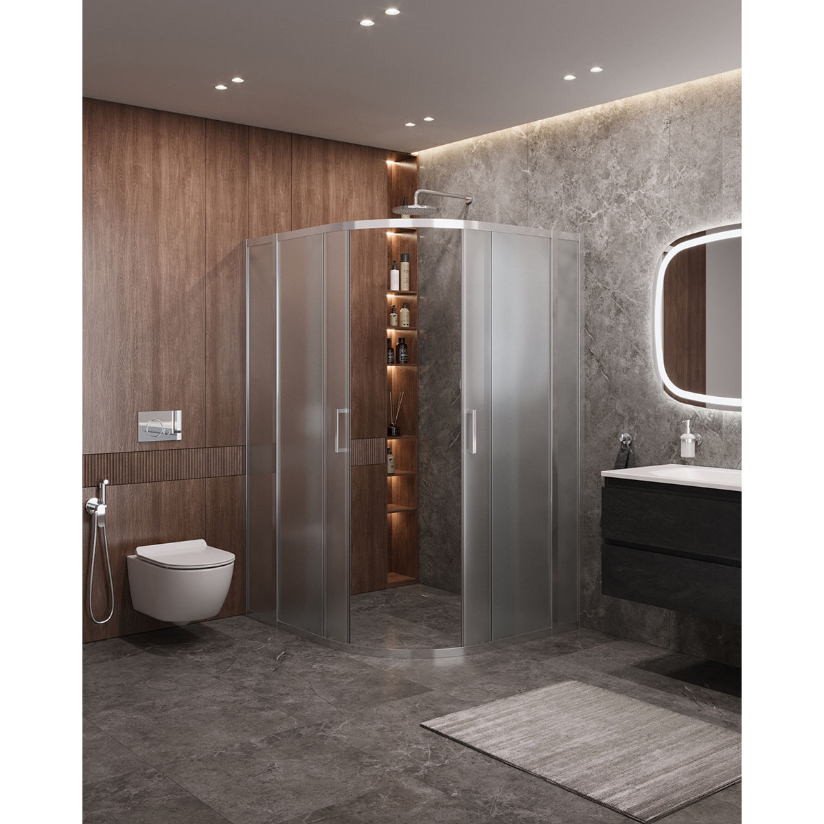 Душевой уголок CEZARES MOLVENO-RH-22-130/120-P-Cr