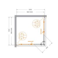 Душевой уголок CEZARES RELAX-304-A-2-100-C-GM — 6