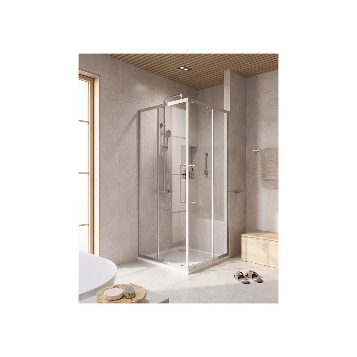 Душевой уголок CEZARES RELAX-304-A-2-90-C-CR