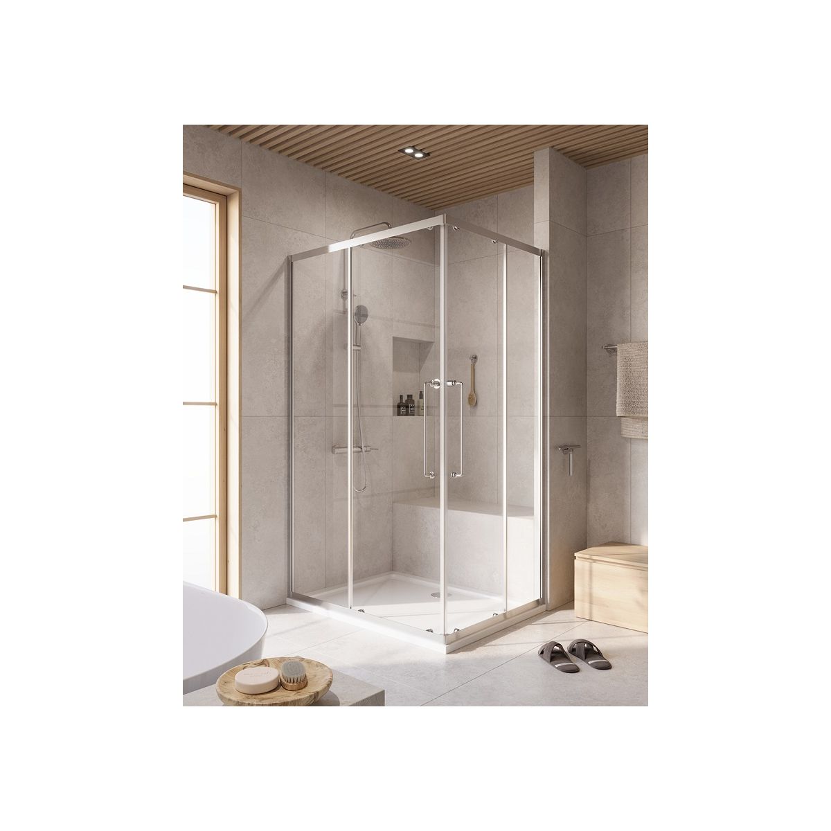 Душевой уголок CEZARES RELAX-304-AH-2-120/90-C-CR