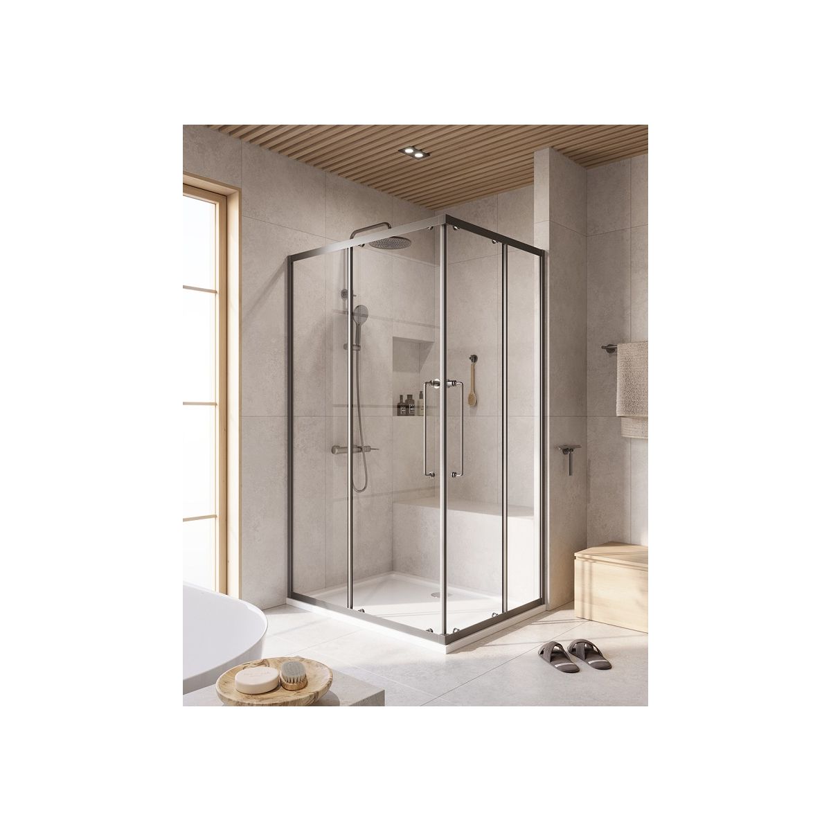 Душевой уголок CEZARES RELAX-304-AH-2-120/90-C-GM