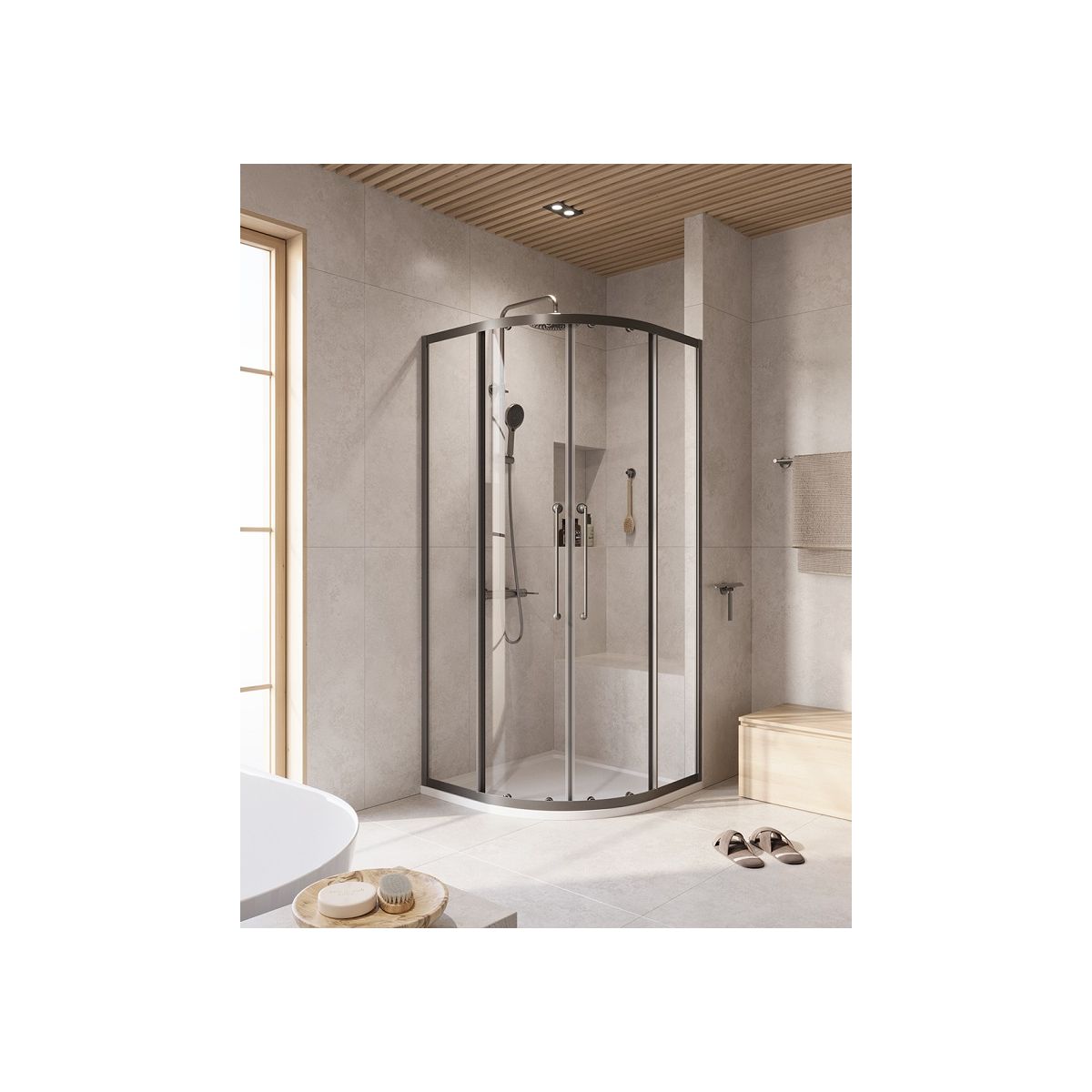 Душевой уголок CEZARES RELAX-304-R-2-100-C-GM