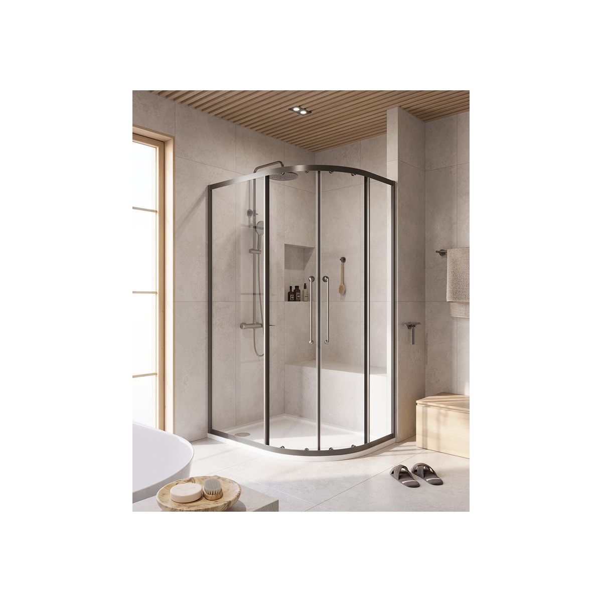 Душевой уголок CEZARES RELAX-304-RH-2-120/90-C-GM
