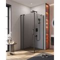 Душевой уголок CEZARES SLIDER-AH-1-100-100/110-GRIGIO-NERO