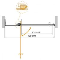 Душевая дверь CEZARES SLIDER-B-1-70/80-BR-GM — 2