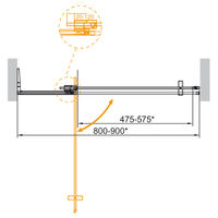 Душевая дверь CEZARES SLIDER-B-1-80/90-BR-NERO — 3