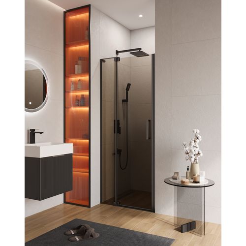 Душевая дверь CEZARES SLIDER-B-1-80/90-BR-NERO