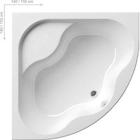 Акриловая ванна Ravak Gentiana CG01000000 150×150 белая — 1