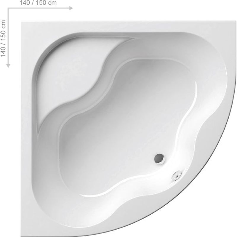 Акриловая ванна Ravak Gentiana CG01000000 150×150 белая