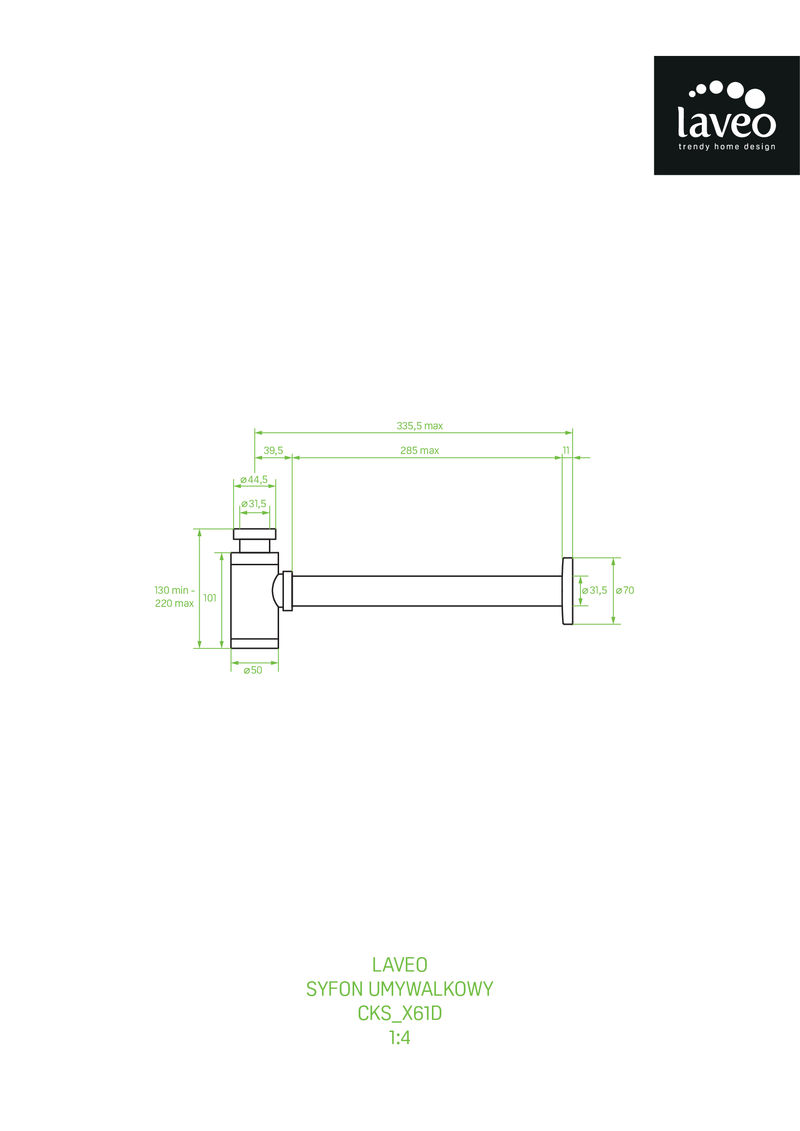 Сифон Laveo Siphon CKS_661D белый